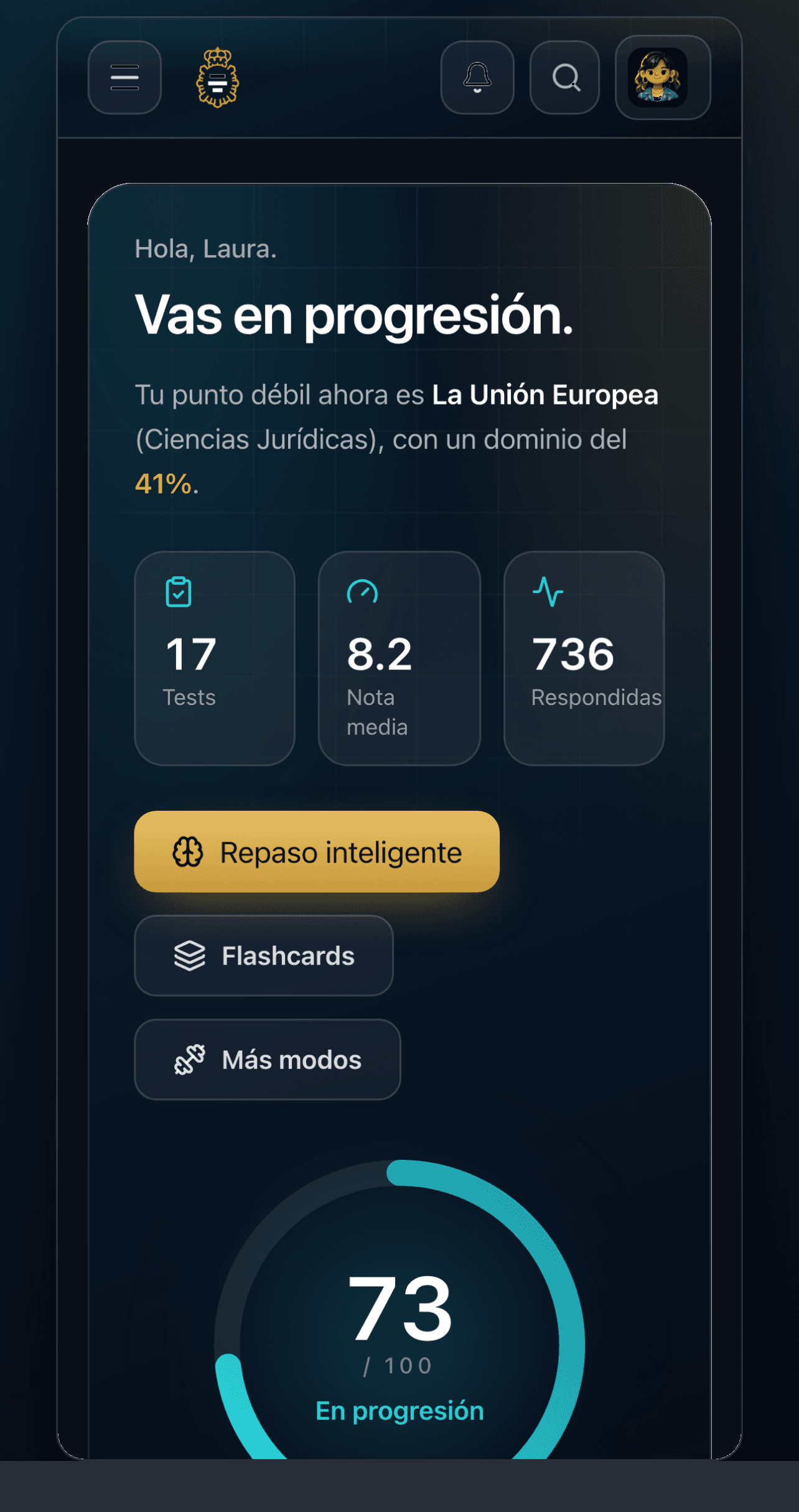 Plan del día en la app